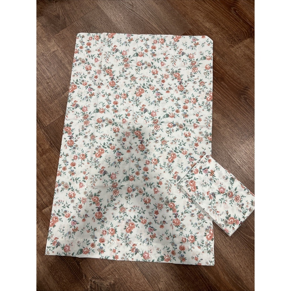JC Penney Percale Pillowcases Floral Polyester Cotton‎ Standard Case set 2